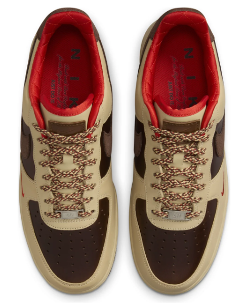Nike Air Force 1 Low – Light British / Cacao Wow / Red